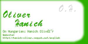 oliver hanich business card